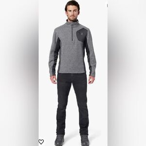 Spyder black/heathered grey Bandit Half-Zip Stryke Fleece Pullover sz XL
